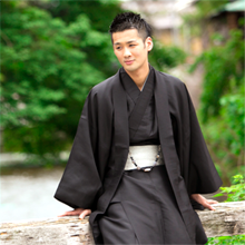 Now men can enjoy touring Kyoto with the Kimono look too!