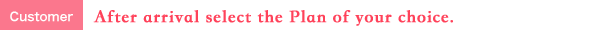 Customer After arrival select the Plan of your choice.