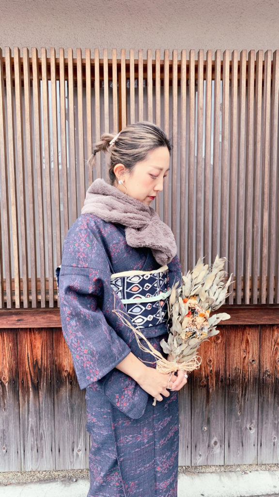 12月 13日 寒い時期におすすめウール着物 京都の着物レンタル 夢京都 高台寺店